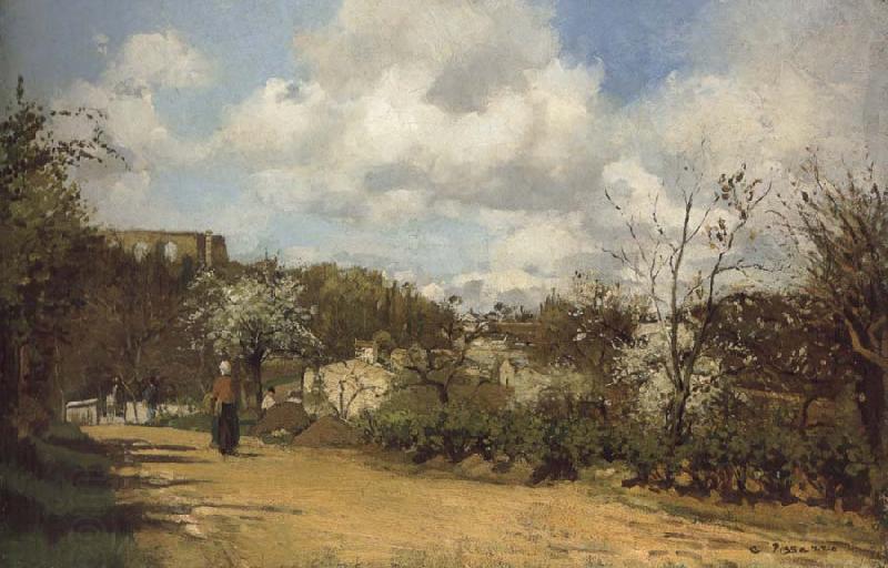 Camille Pissaro View from Louveciennes oil painting picture